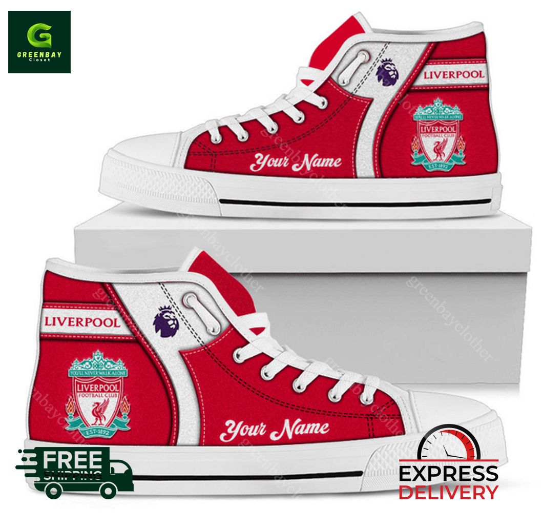 JWFancy Liverpool F.C High Top Canvas Sneakers Shoes For Men And Women
