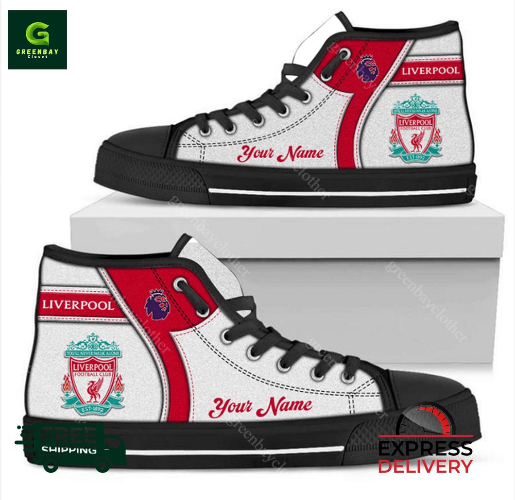 JWFancy Liverpool F.C High Top Canvas Sneakers Shoes For Men And Women