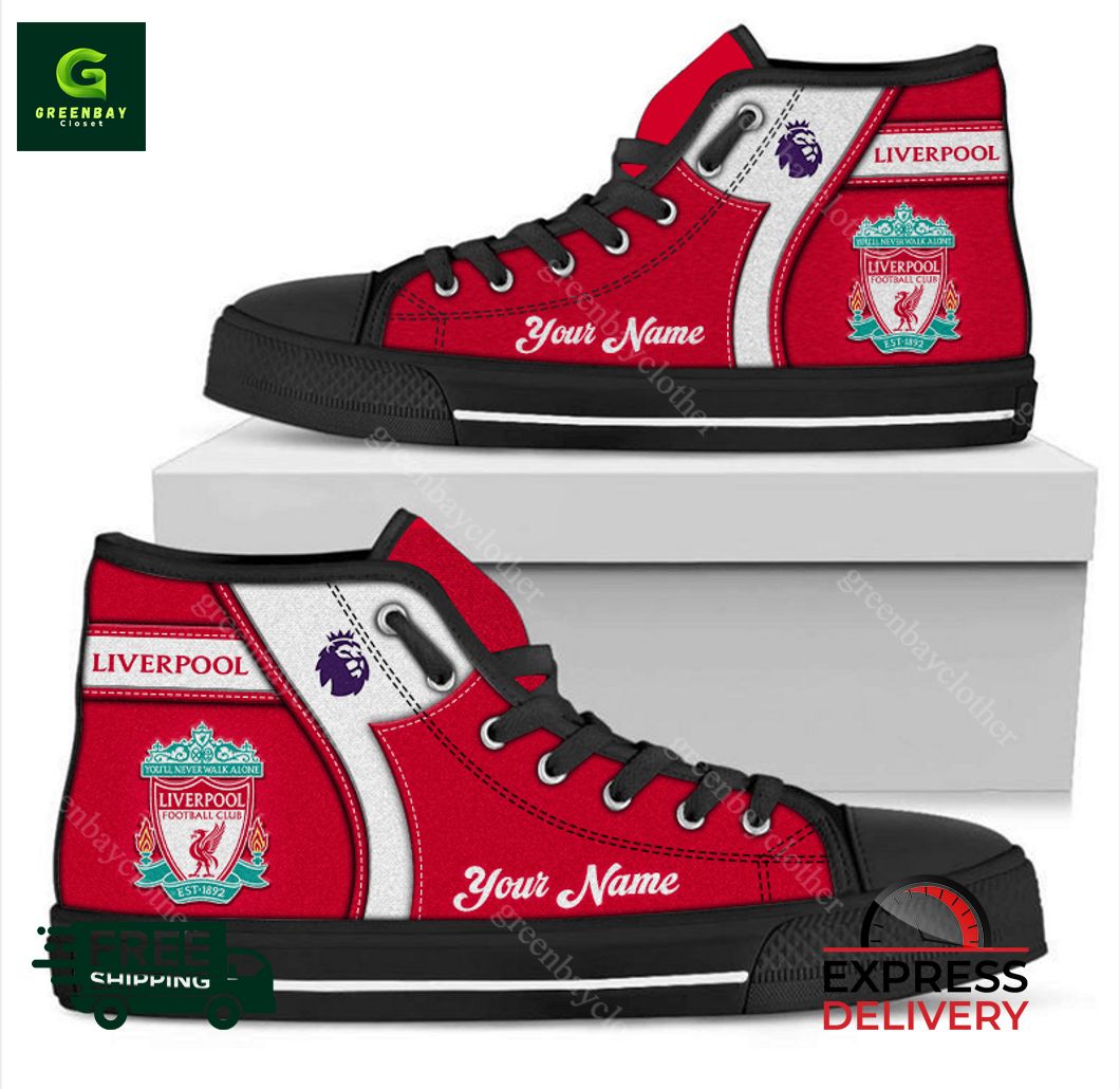 JWFancy Liverpool F.C High Top Canvas Sneakers Shoes For Men And Women