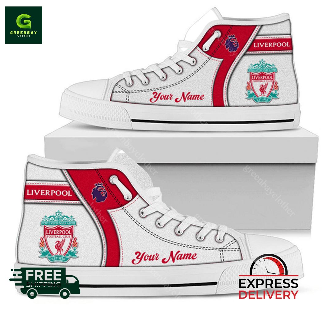 JWFancy Liverpool F.C High Top Canvas Sneakers Shoes For Men And Women