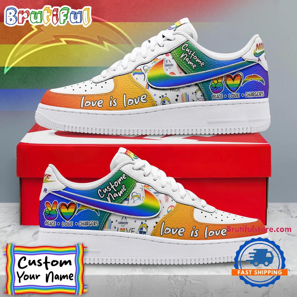 JWFancy Los Angeles Chargers Air Low-Top Sneakers Shoes For Men And Women