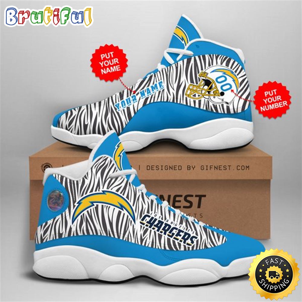 JWFancy Los Angeles Chargers AJ13 Sneakers Shoes For Men And Women