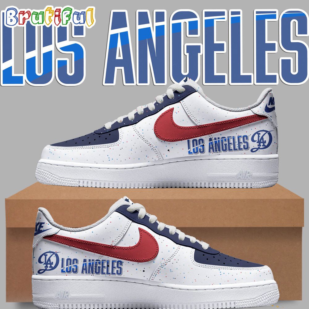 JWFancy Los Angeles Dodgers Air Low-Top Sneakers Shoes For Men And Women
