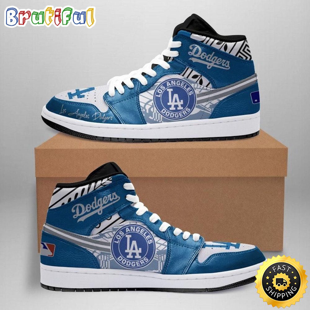 JWFancy Los Angeles Dodgers AJ1 High Sneakers Shoes For Men And Women