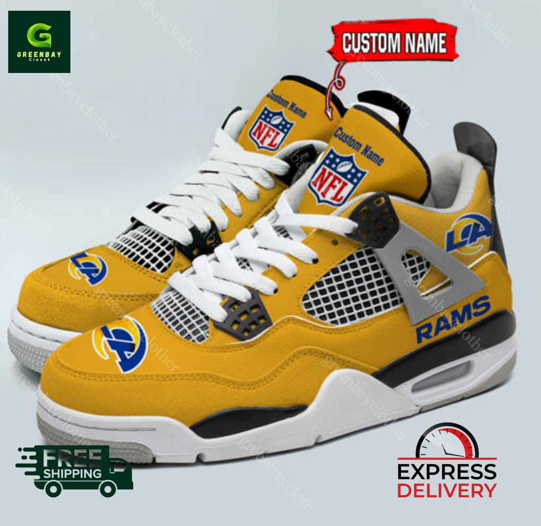 JWFancy Los Angeles Rams AJ4 Sneakers Shoes For Men And Women