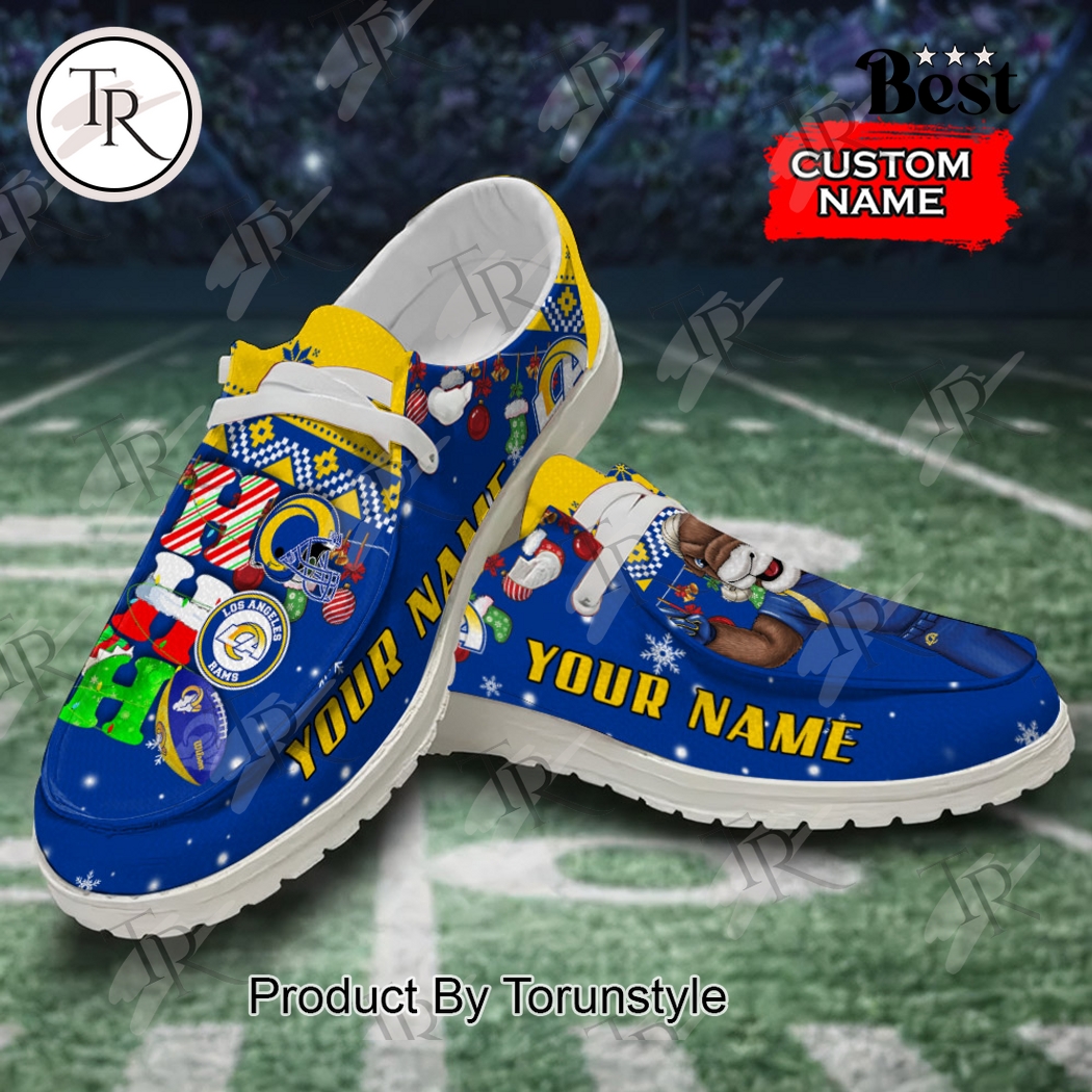 JWFancy Los Angeles Rams x Christmas Personalized Hey Dude Shoes For Men And Women