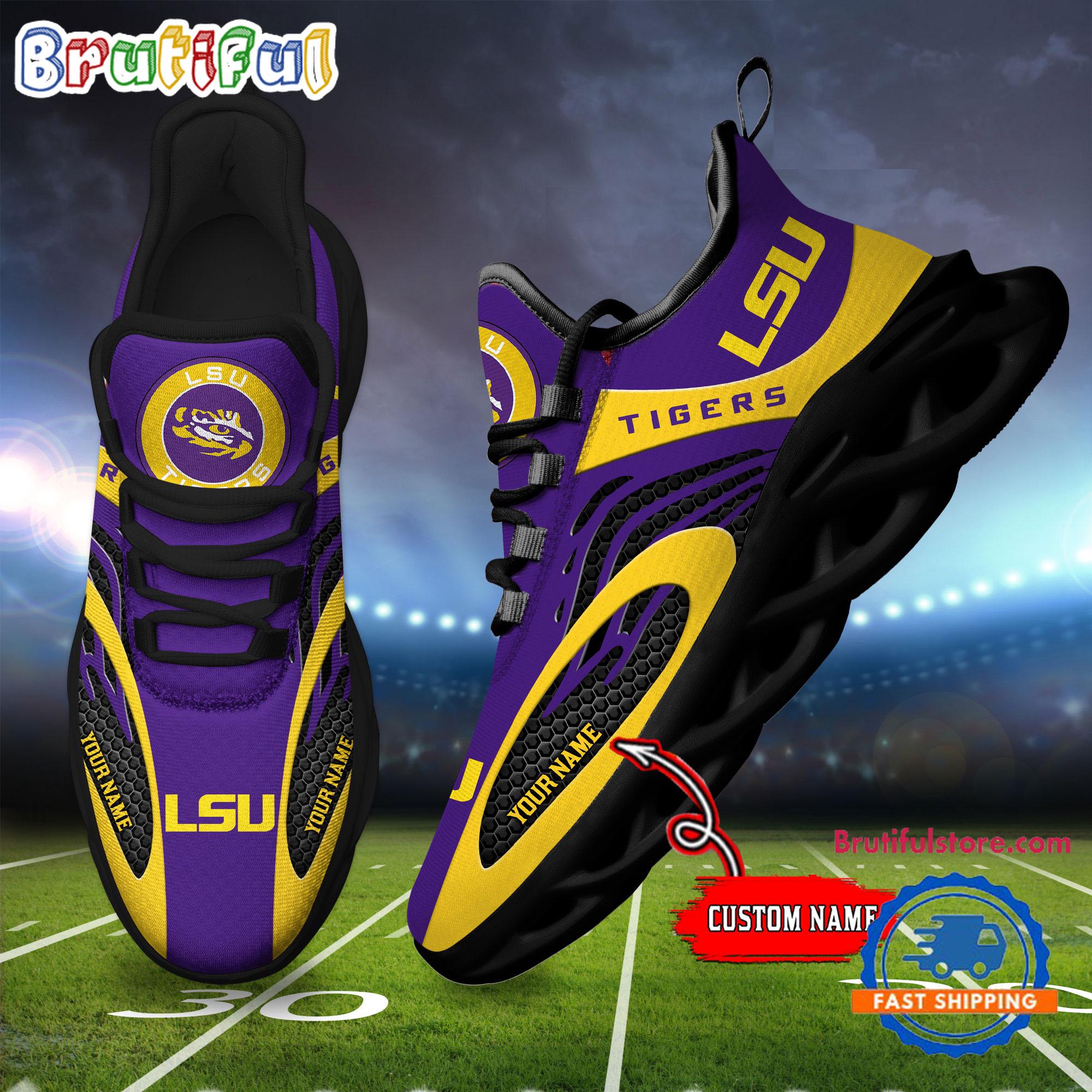 JWFancy LSU Tigers Max Soul Shoes Sneakers For Men And Women