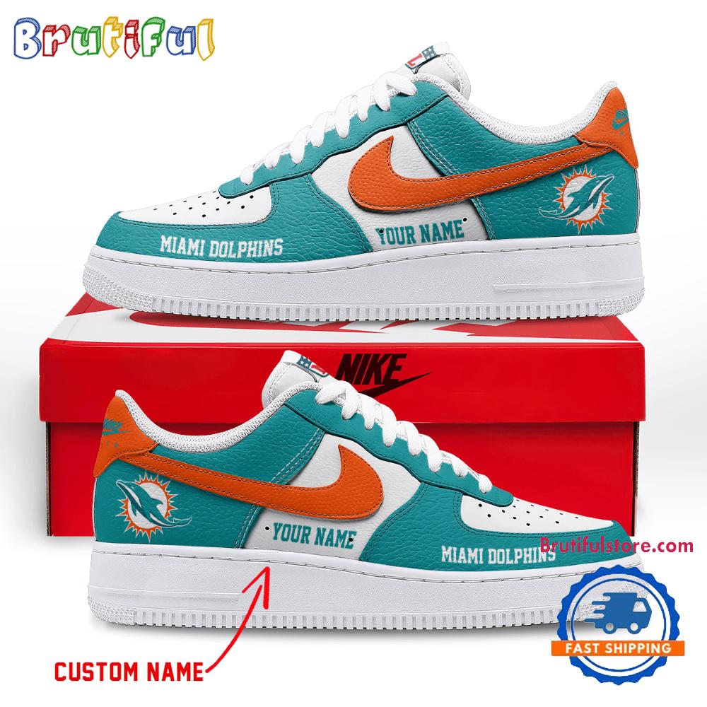 JWFancy Miami Dolphins Air Low-Top Sneakers Shoes For Men And Women