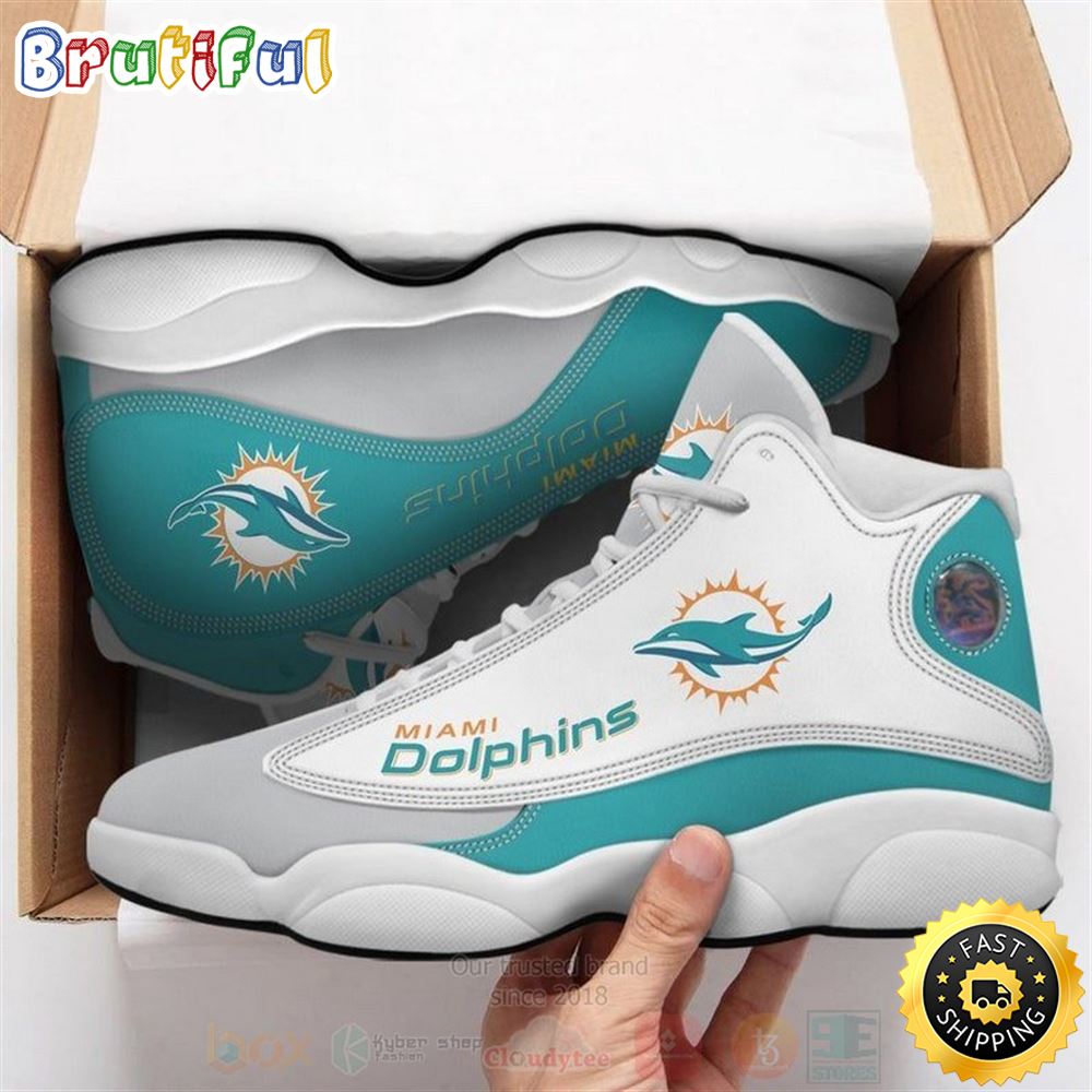 JWFancy Miami Dolphins AJ13 Sneakers Shoes For Men And Women