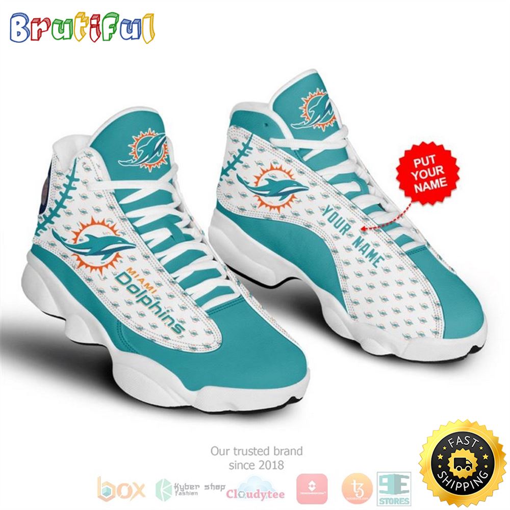 JWFancy Miami Dolphins  AJ13 Sneakers Shoes For Men And Women