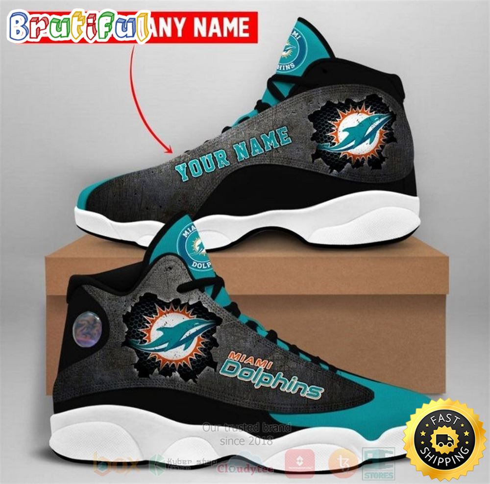 JWFancy Miami Dolphins AJ13 Sneakers Shoes For Men And Women