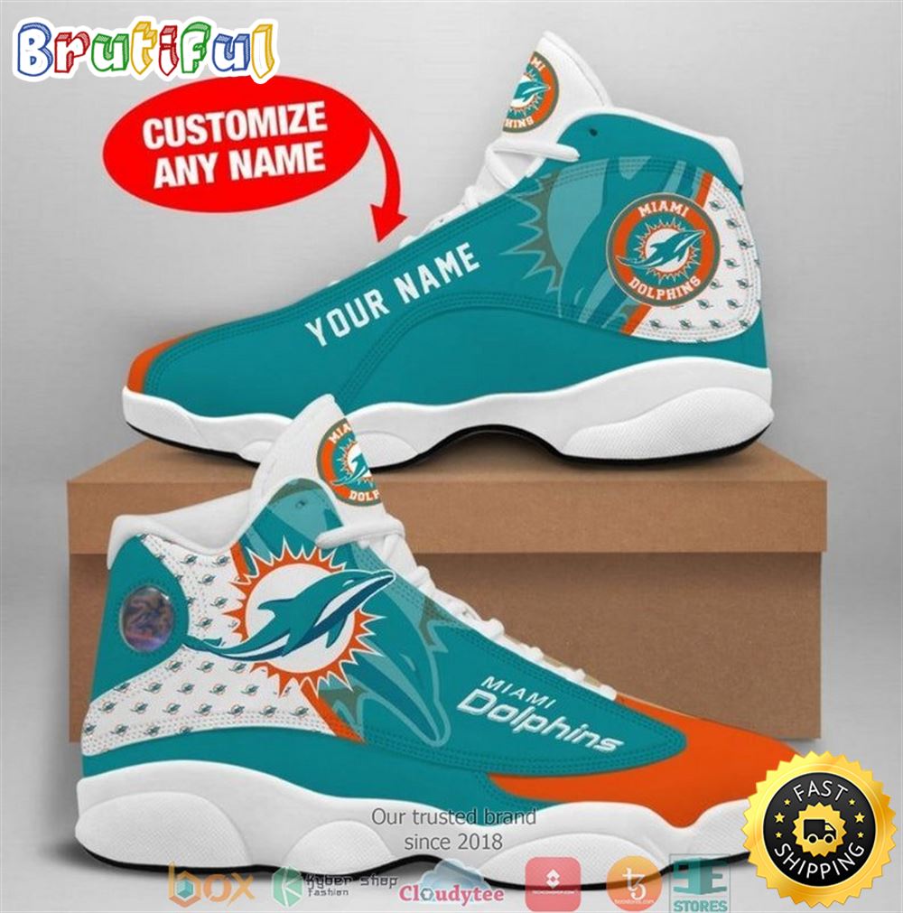 JWFancy Miami Dolphins  AJ13 Sneakers Shoes For Men And Women