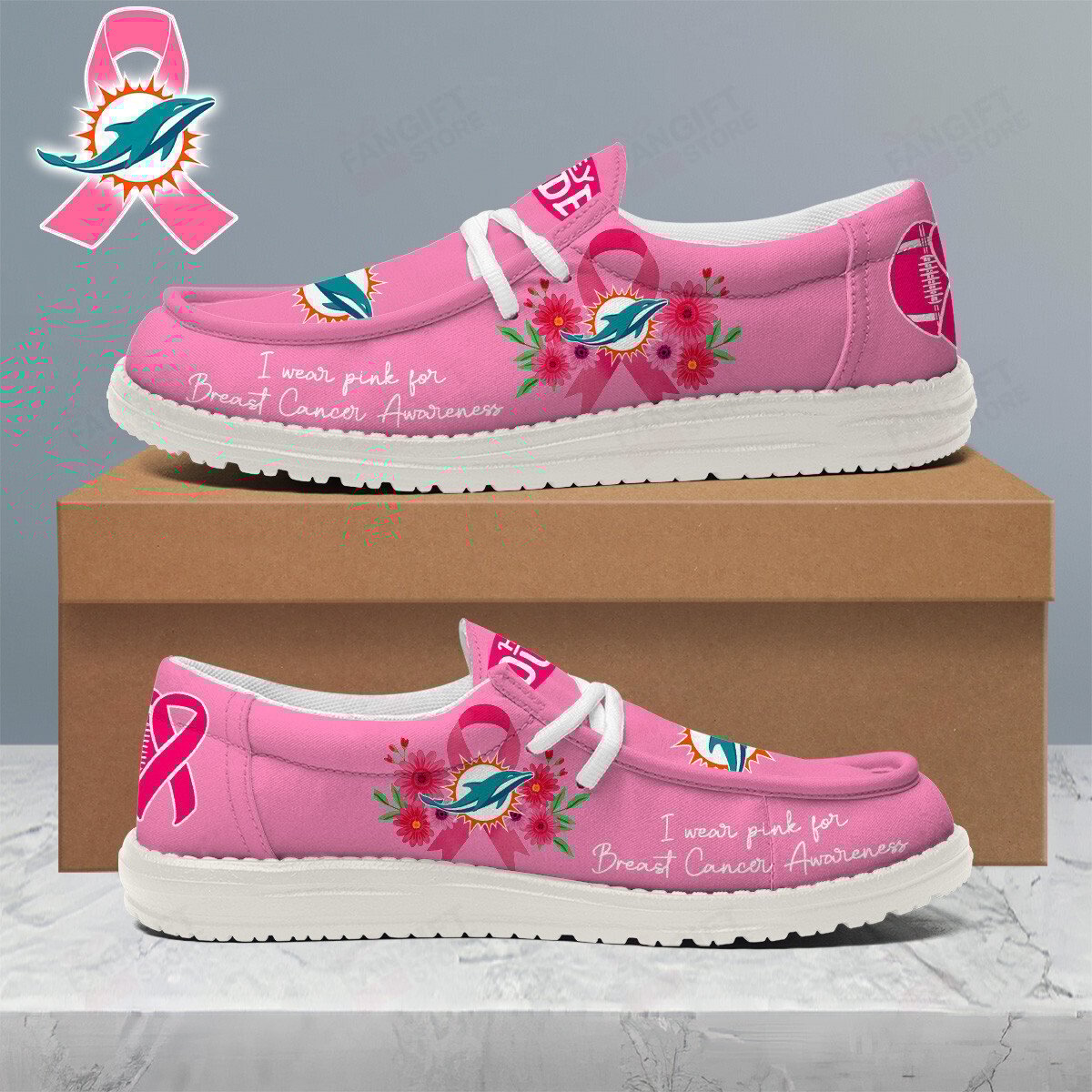 JWFancy Miami Dolphins Hey Dude Shoes Wally Men’s Lace Up Loafers Comfortable For Men And Women