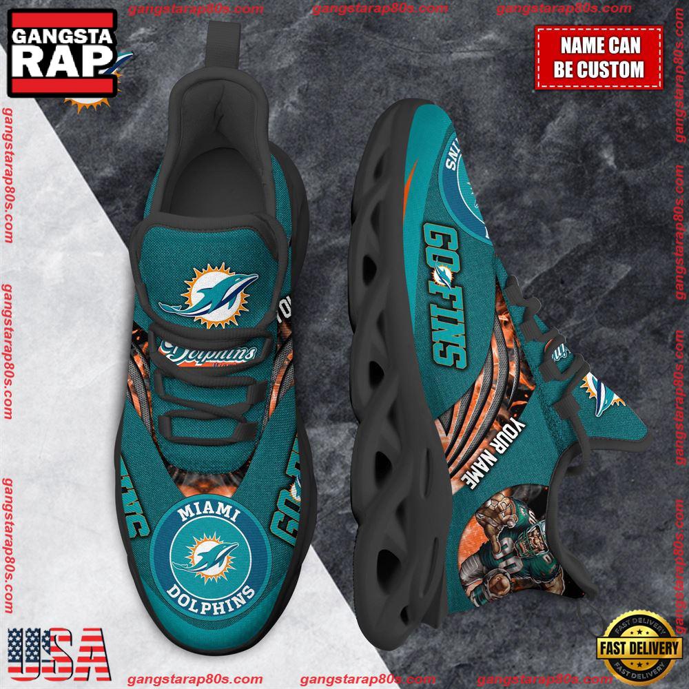 JWFancy Miami Dolphins Max Soul Shoes Sneakers For Men And Women