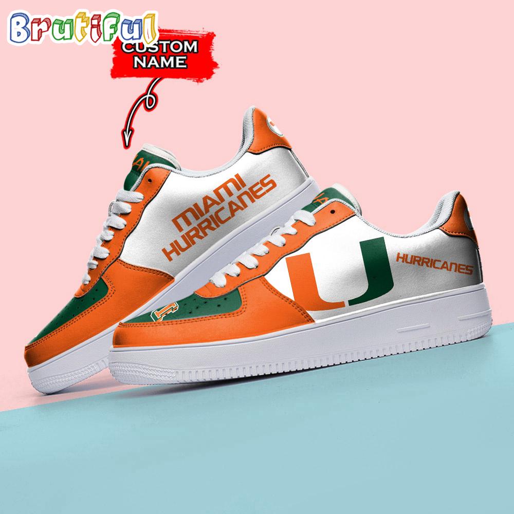 JWFancy Miami Hurricanes Air Low-Top Sneakers Shoes For Men And Women