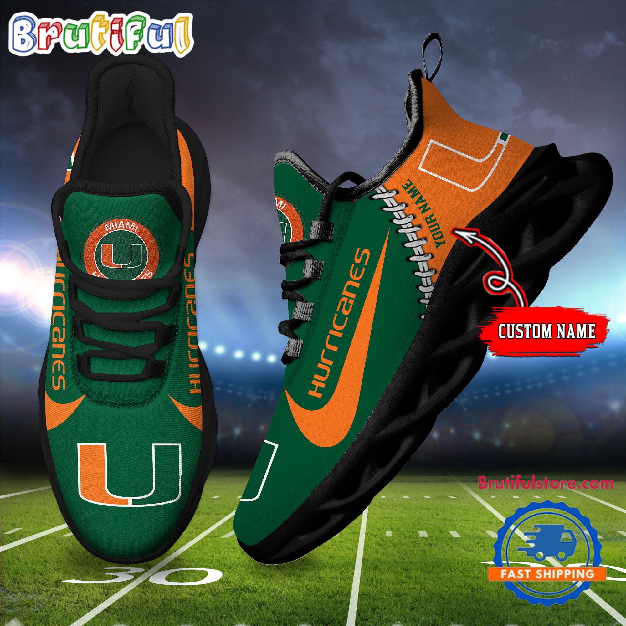JWFancy Miami Hurricanes Max Soul Shoes Sneakers For Men And Women