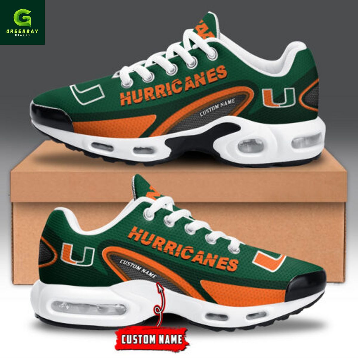 JWFancy Miami Hurricanes TN Shoes Sneakers For Men And Women