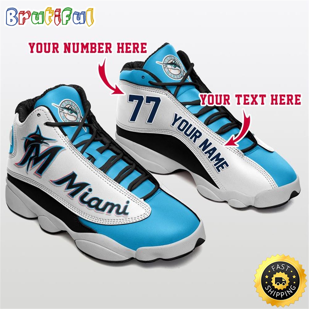 JWFancy Miami Marlins AJ13 Sneakers Shoes For Men And Women