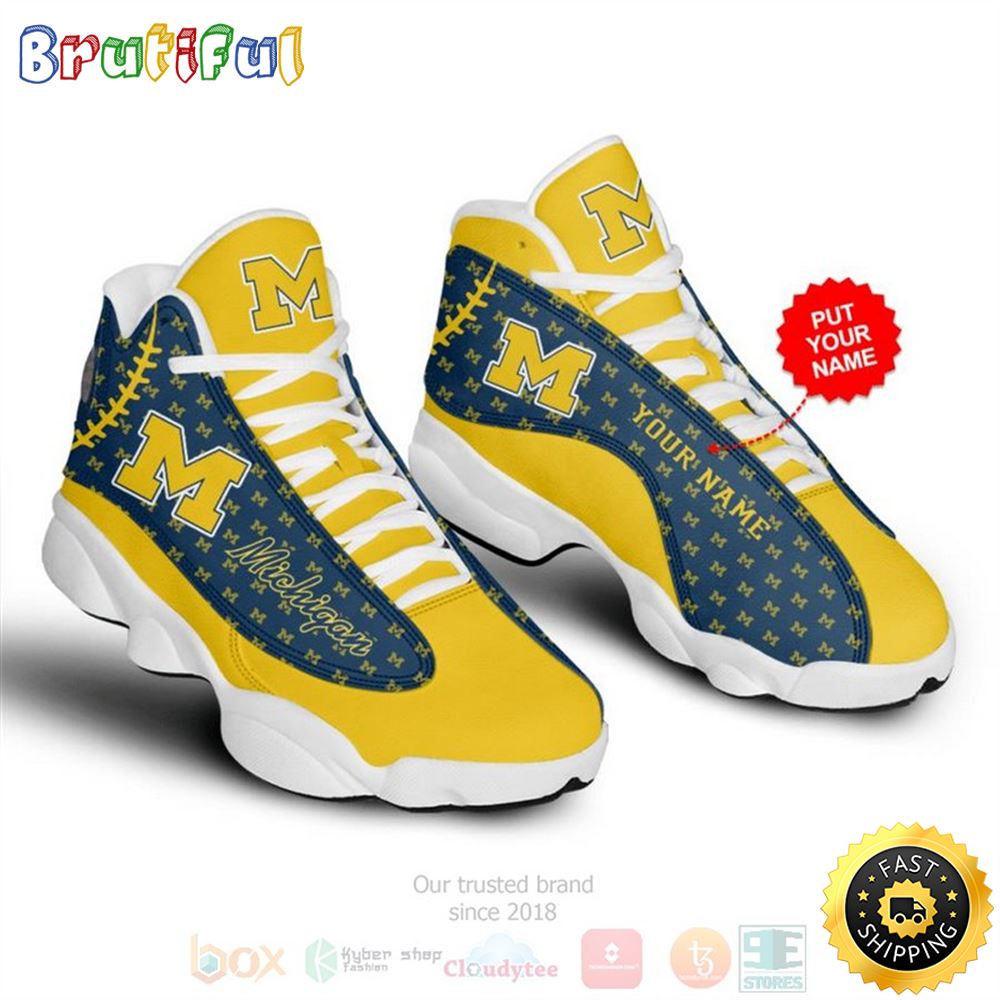 JWFancy Michigan Wolverines AJ13 Sneakers Shoes For Men And Women