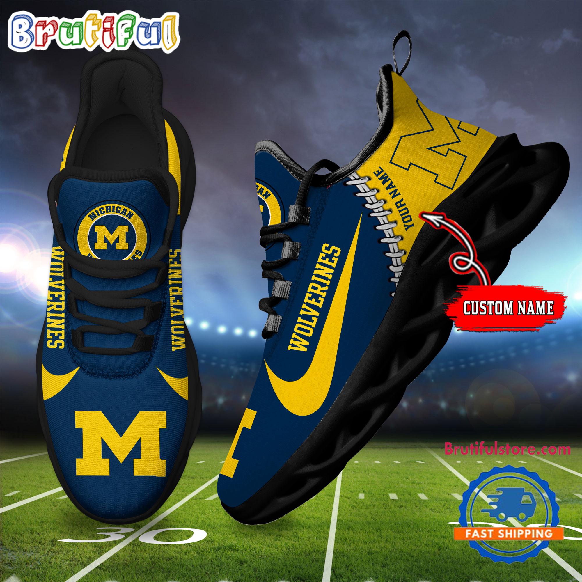 JWFancy Michigan Wolverines Max Soul Shoes Sneakers For Men And Women