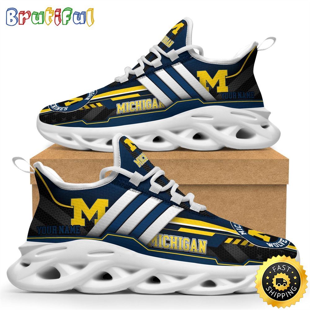 JWFancy Michigan Wolverines Max Soul Shoes Sneakers For Men And Women