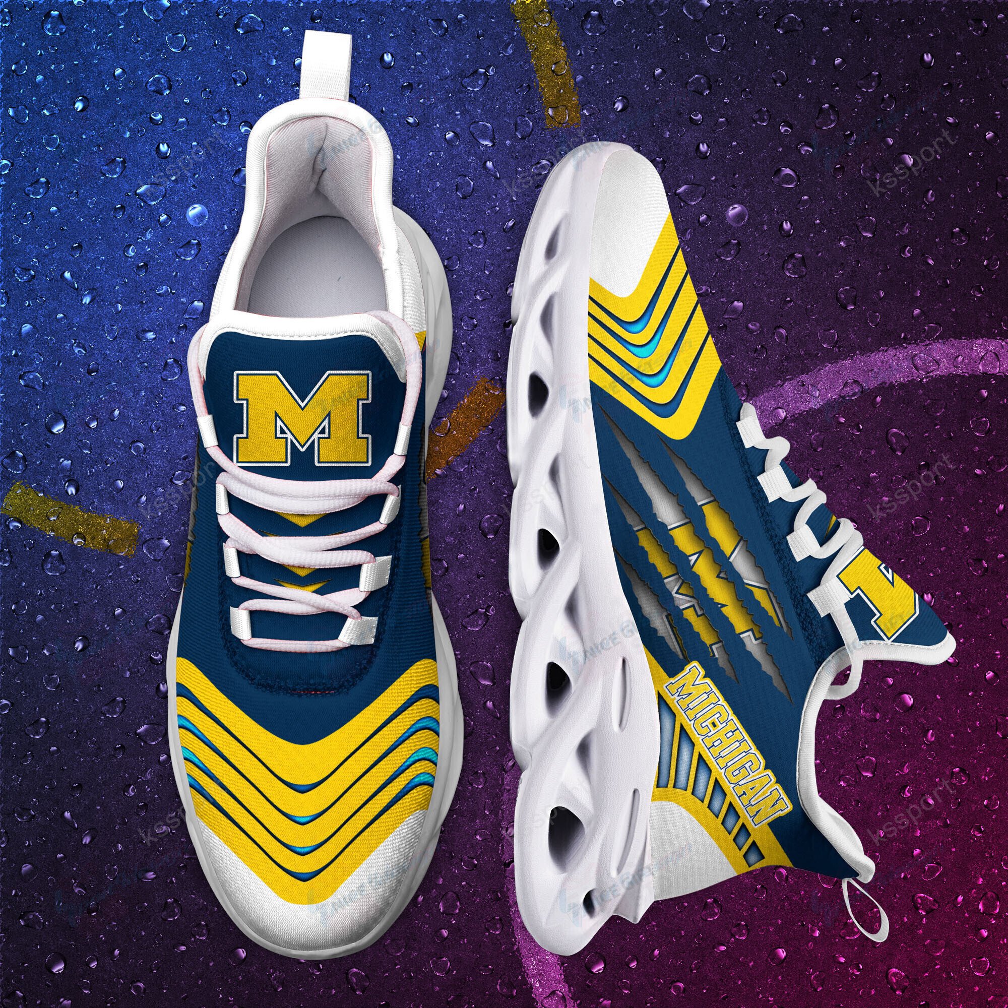 JWFancy Michigan Wolverines Max Soul Shoes Sneakers For Men And Women