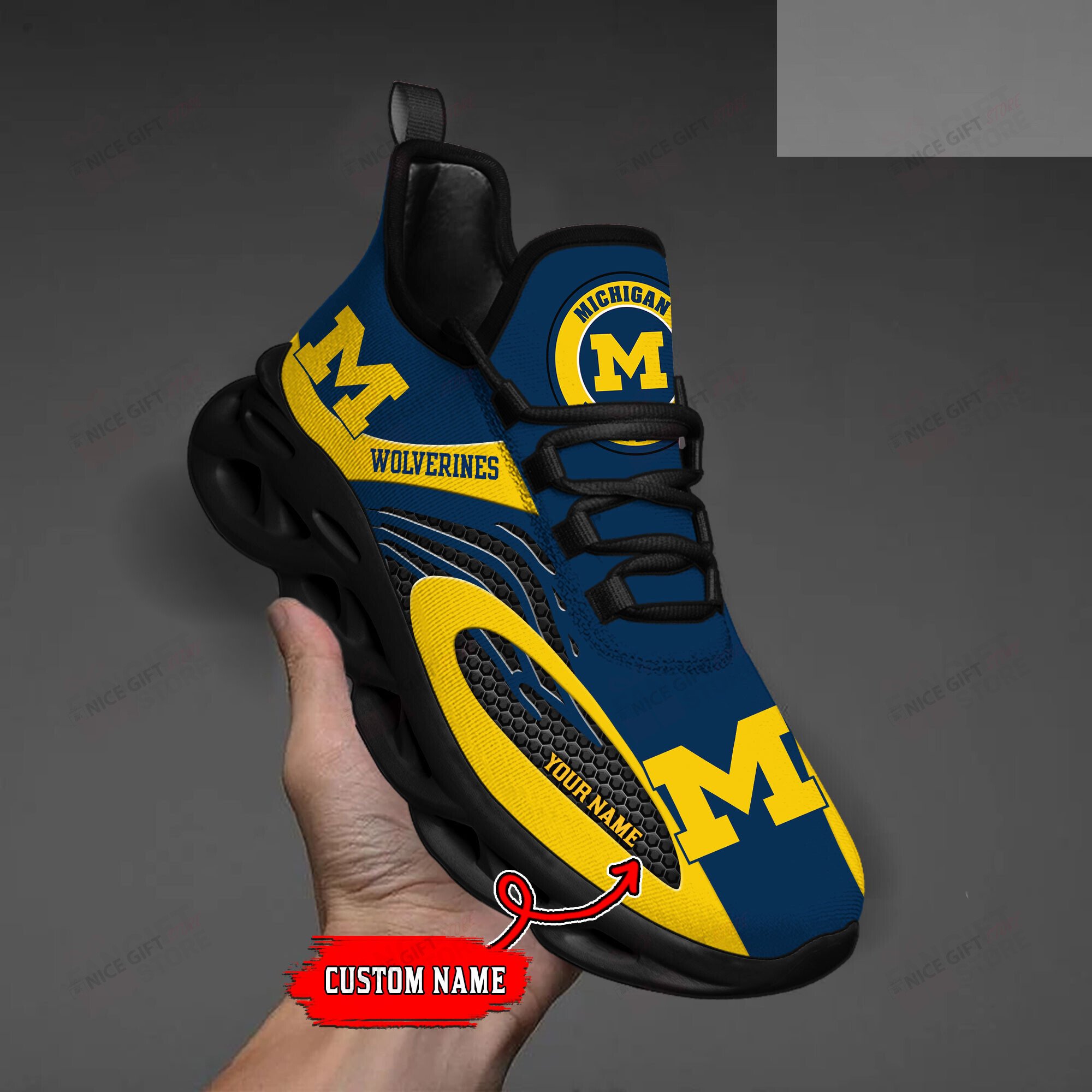 JWFancy Michigan Wolverines Max Soul Shoes Sneakers For Men And Women