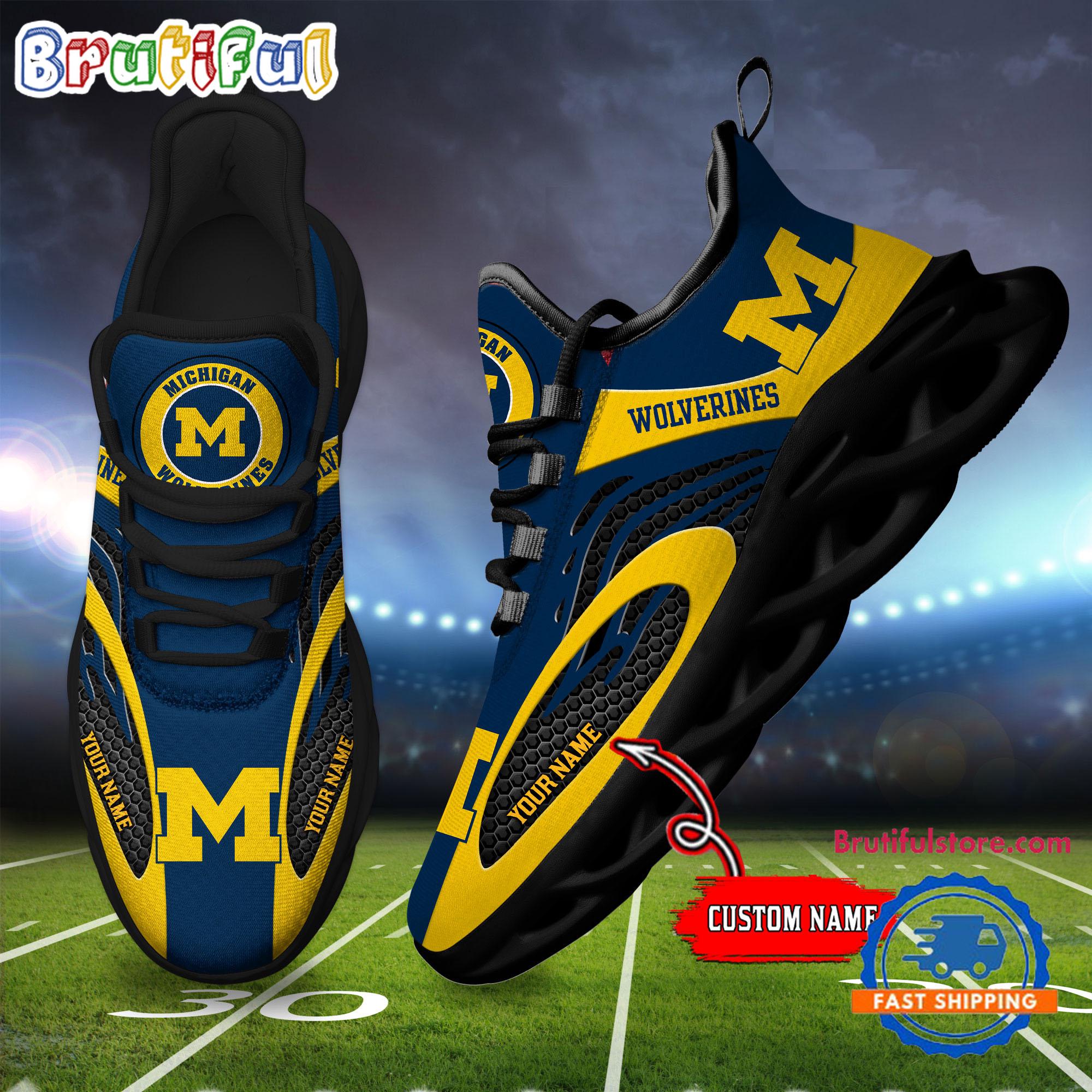 JWFancy Michigan Wolverines Max Soul Shoes Sneakers For Men And Women
