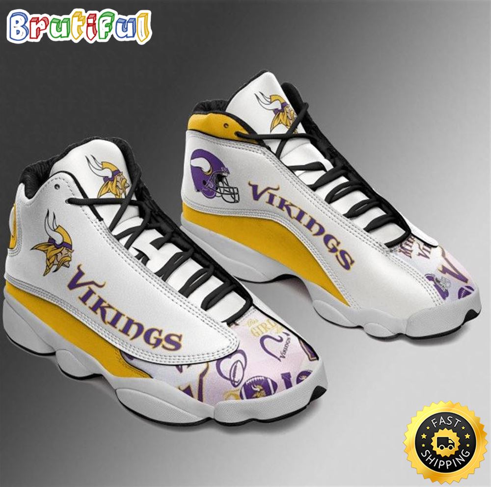 JWFancy Minnesota Vikings AJ13 Sneakers Shoes For Men And Women