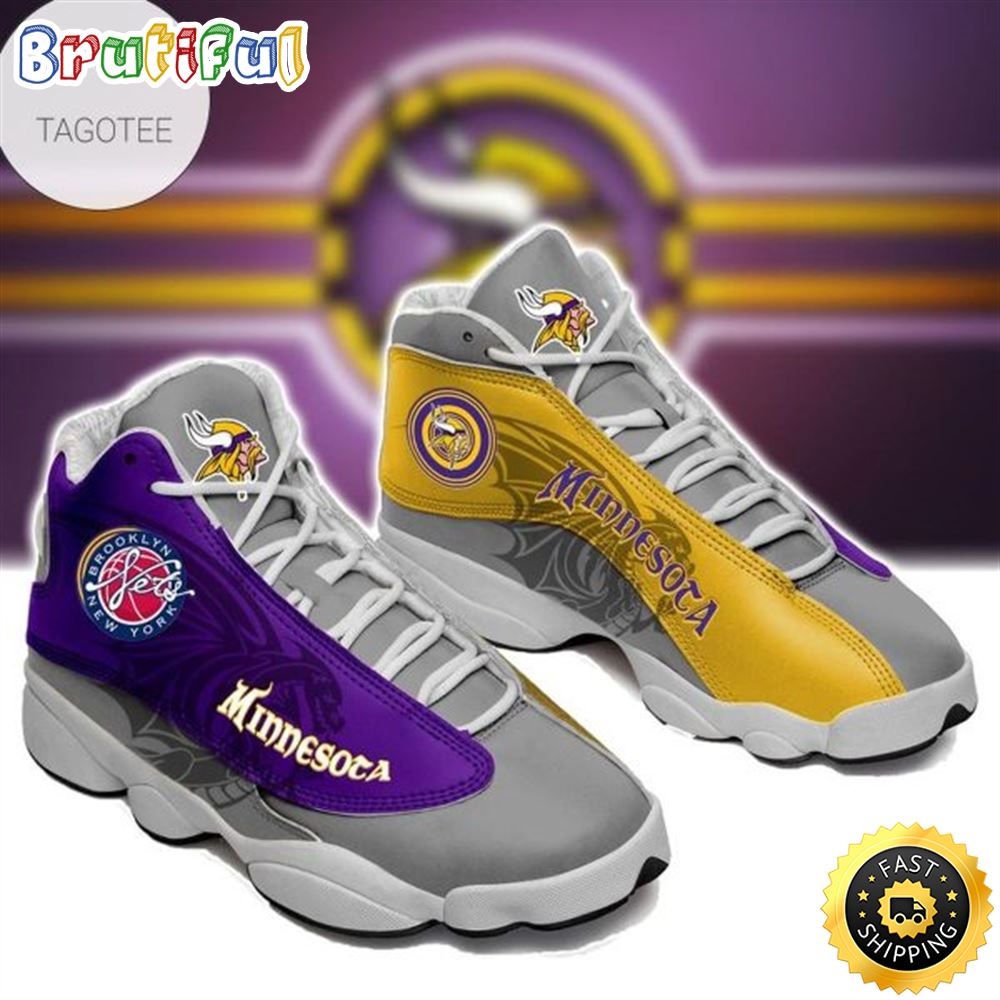 JWFancy Minnesota Vikings AJ13 Sneakers Shoes For Men And Women