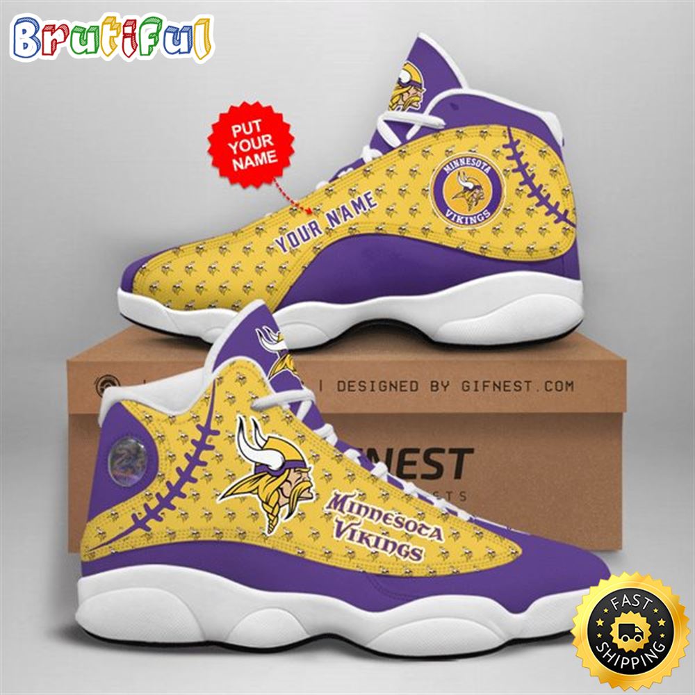 JWFancy Minnesota Vikings AJ13 Sneakers Shoes For Men And Women