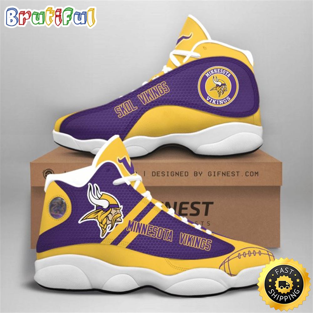 JWFancy Minnesota Vikings AJ13 Sneakers Shoes For Men And Women