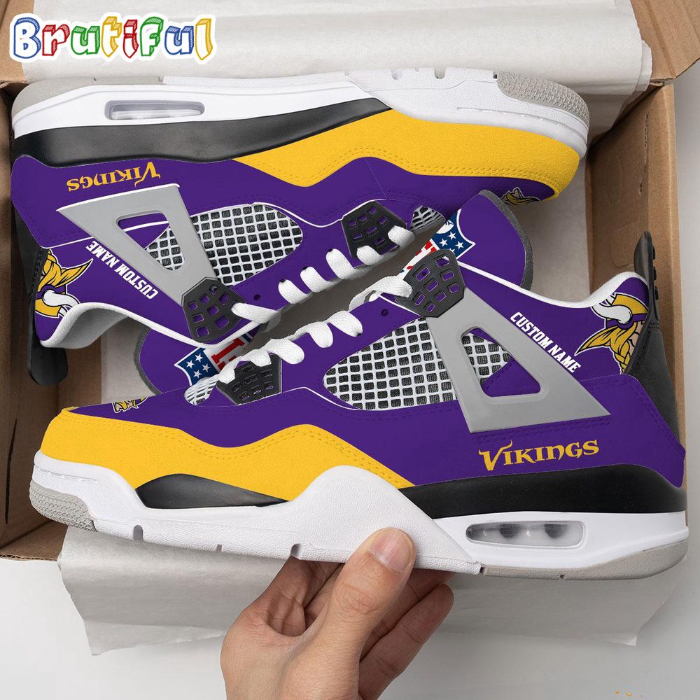 JWFancy Minnesota Vikings AJ4 Sneakers Shoes For Men And Women
