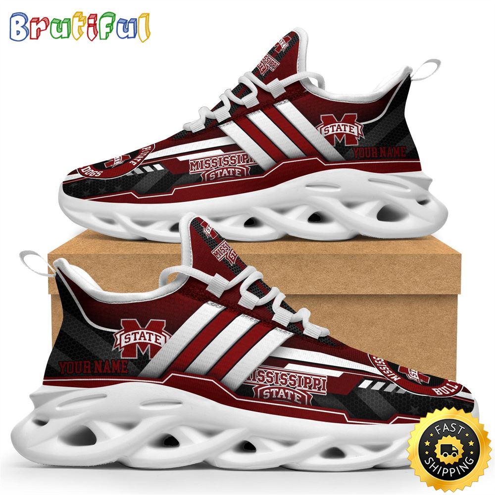JWFancy Mississippi State Bulldogs Max Soul Shoes Sneakers For Men And Women