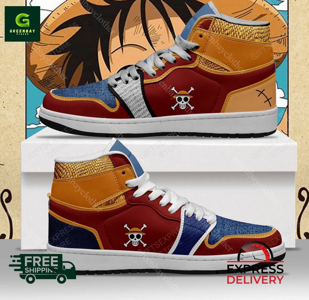 JWFancy Monkey D. Luffy AJ1 High Sneakers Shoes For Men And Women