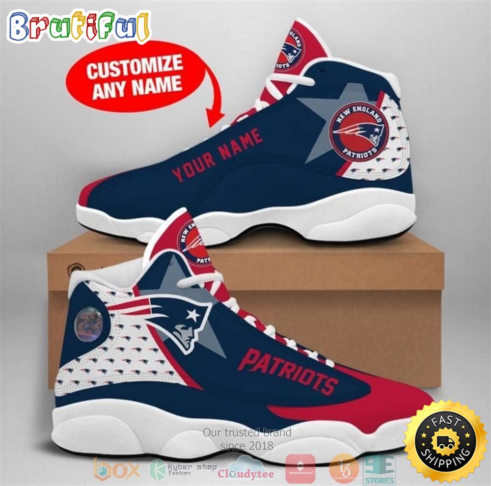 JWFancy New England Patriots AJ13 Sneakers Shoes For Men And Women