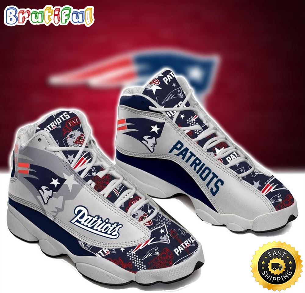 JWFancy New England Patriots AJ13 Sneakers Shoes For Men And Women