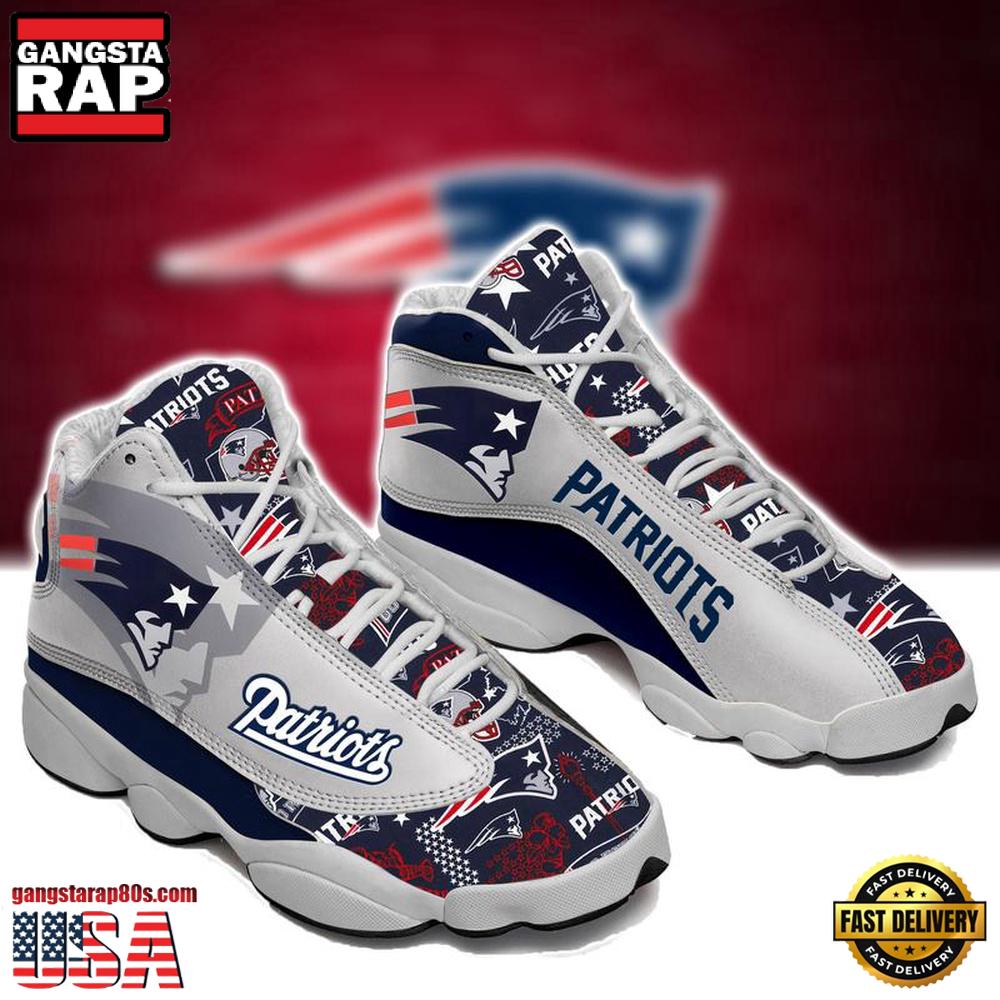 JWFancy New England Patriots  AJ13 Sneakers Shoes For Men And Women