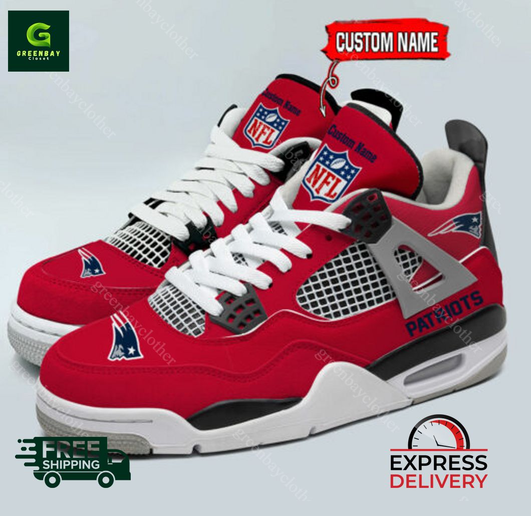 JWFancy New England Patriots AJ4 Sneakers Shoes For Men And Women