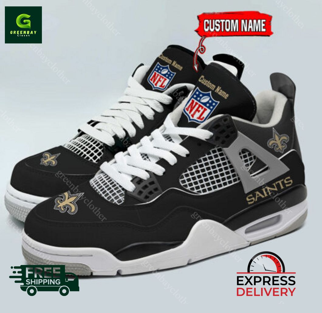 JWFancy New Orleans Saints AJ4 Sneakers Shoes For Men And Women