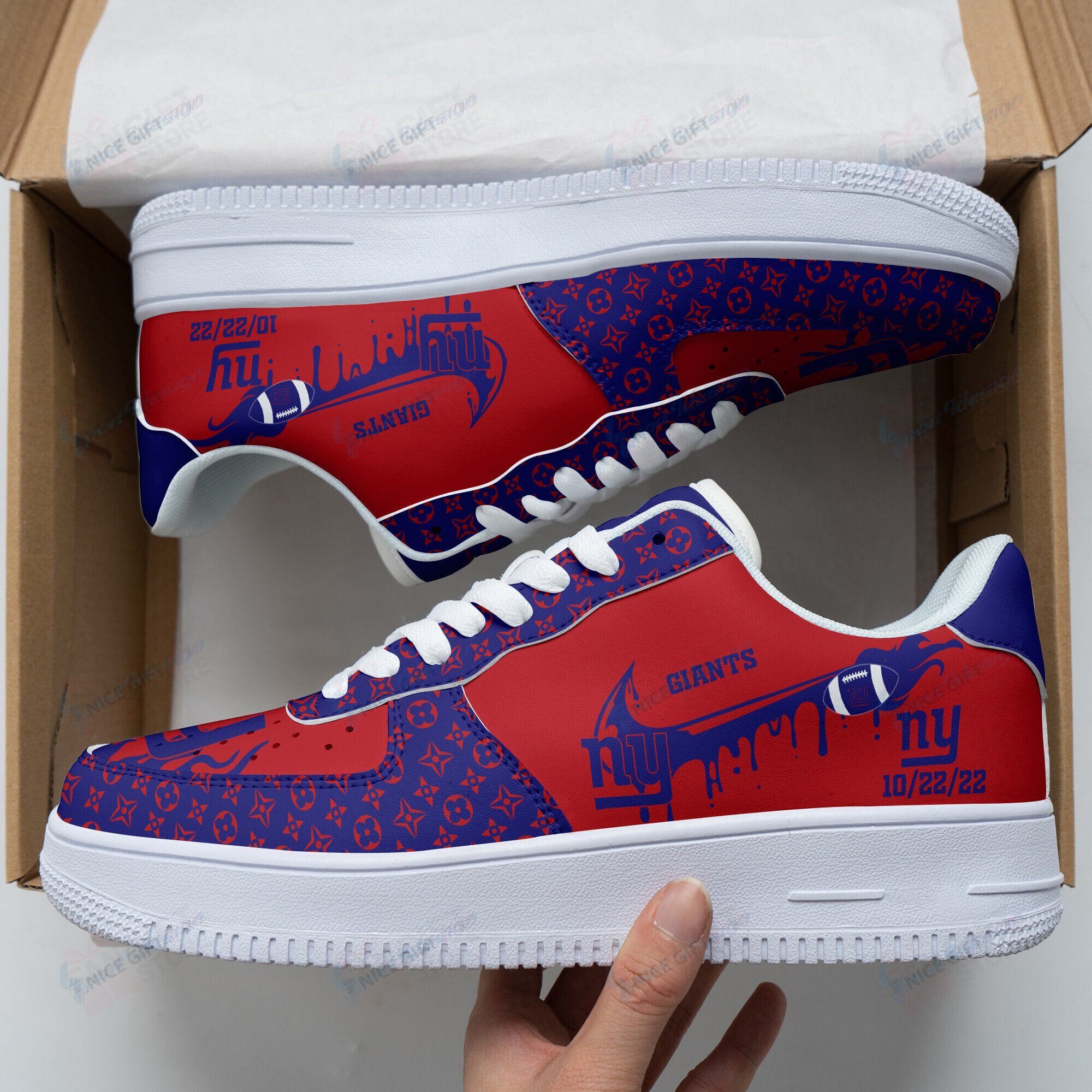 JWFancy New York Giants Air Low-Top Sneakers Shoes For Men And Women