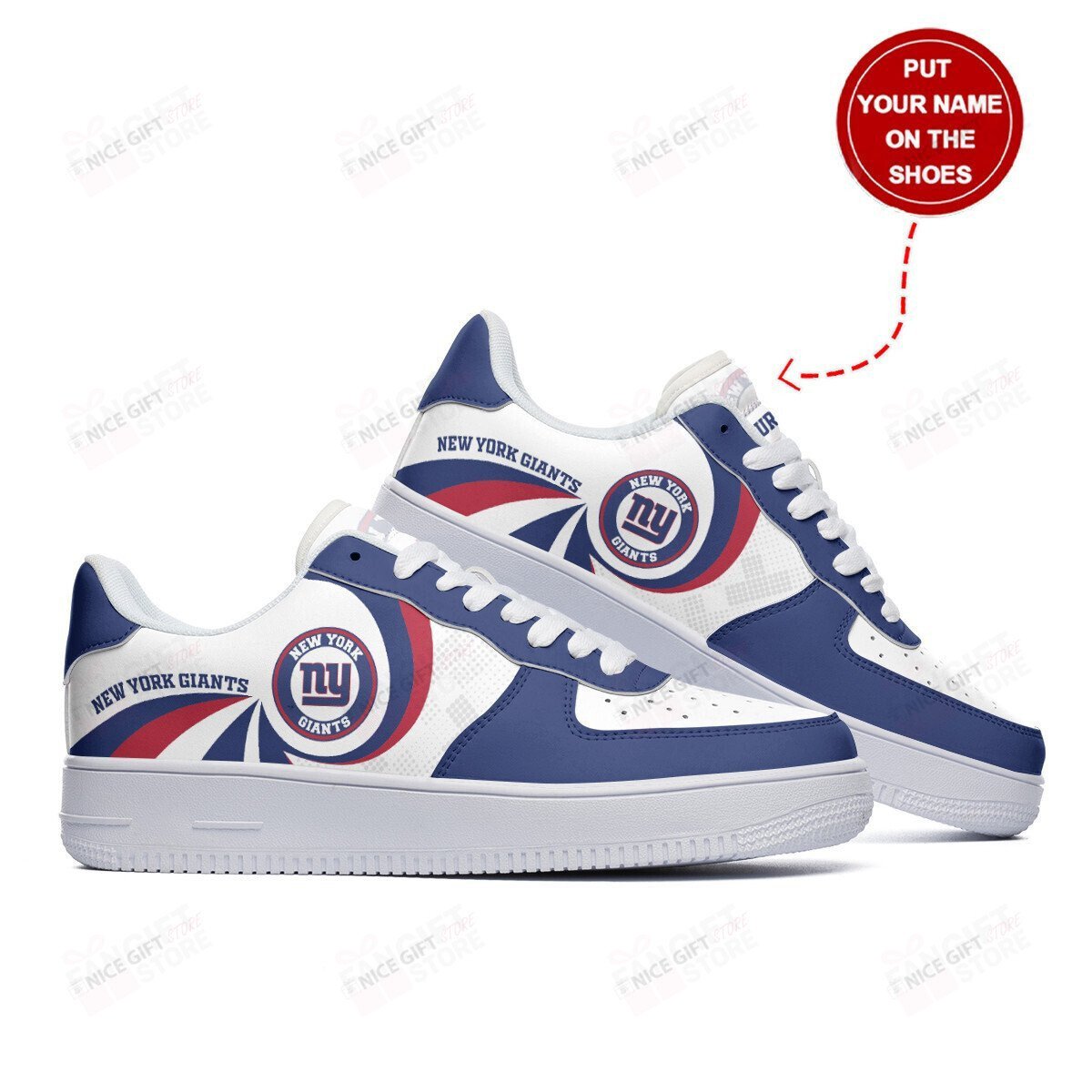 JWFancy New York Giants Air Low-Top Sneakers Shoes For Men And Women