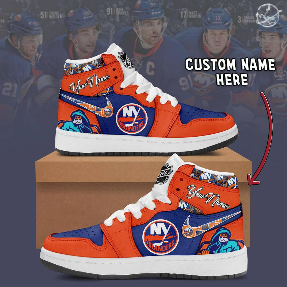 JWFancy New York Islanders AJ1 High Sneakers Shoes For Men And Women