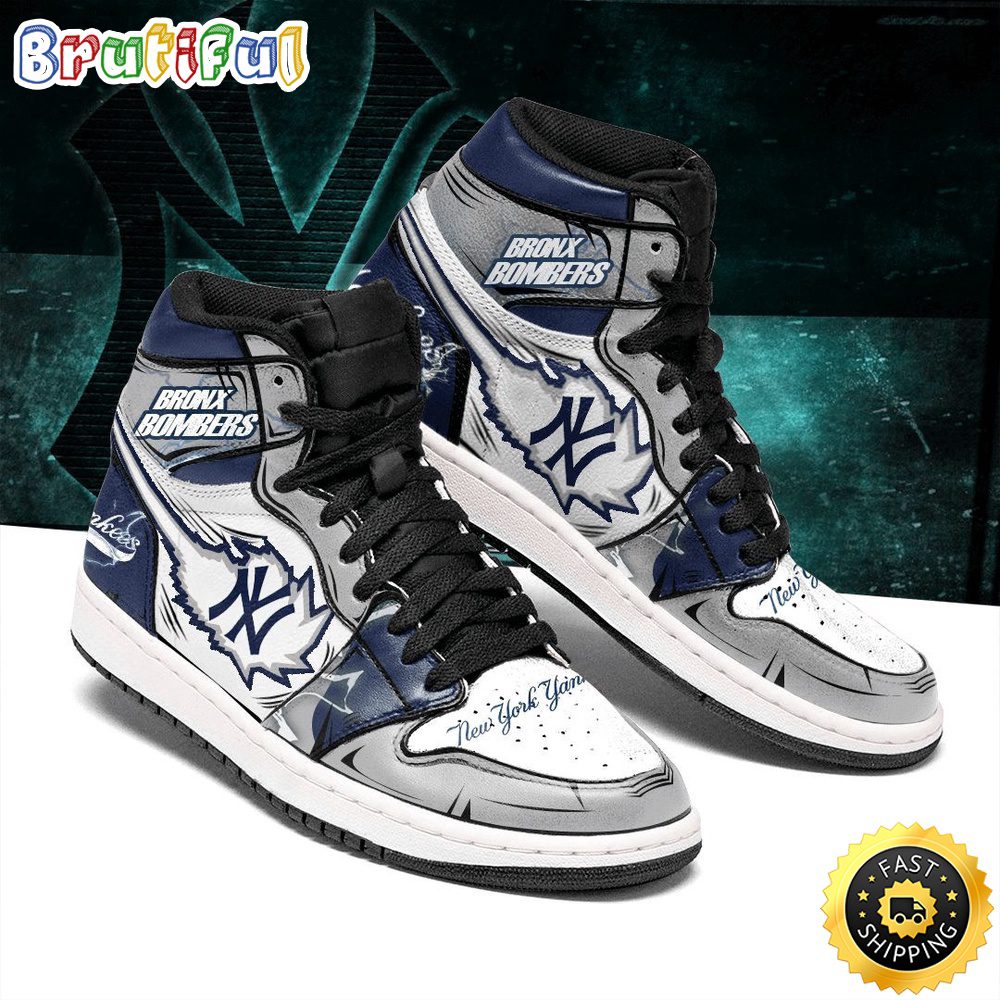 JWFancy New York Yankees AJ1 High Sneakers Shoes For Men And Women