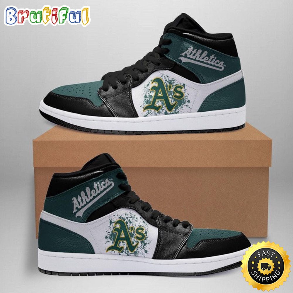 JWFancy Oakland Athletics AJ1 High Sneakers Shoes For Men And Women