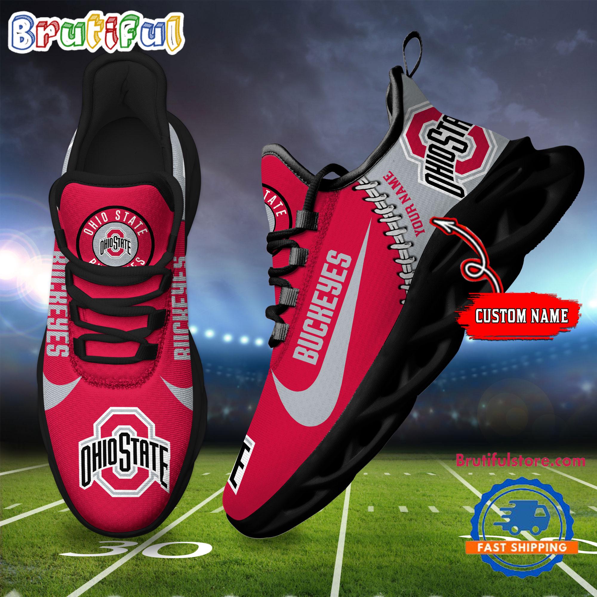 JWFancy Ohio State Buckeyes Max Soul Shoes Sneakers For Men And Women