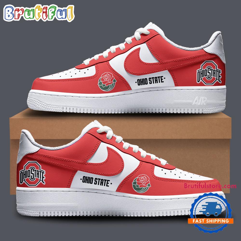 JWFancy Ohio State Buckeyes x Rose Bowl Air Low-Top Sneakers Shoes For Men And Women