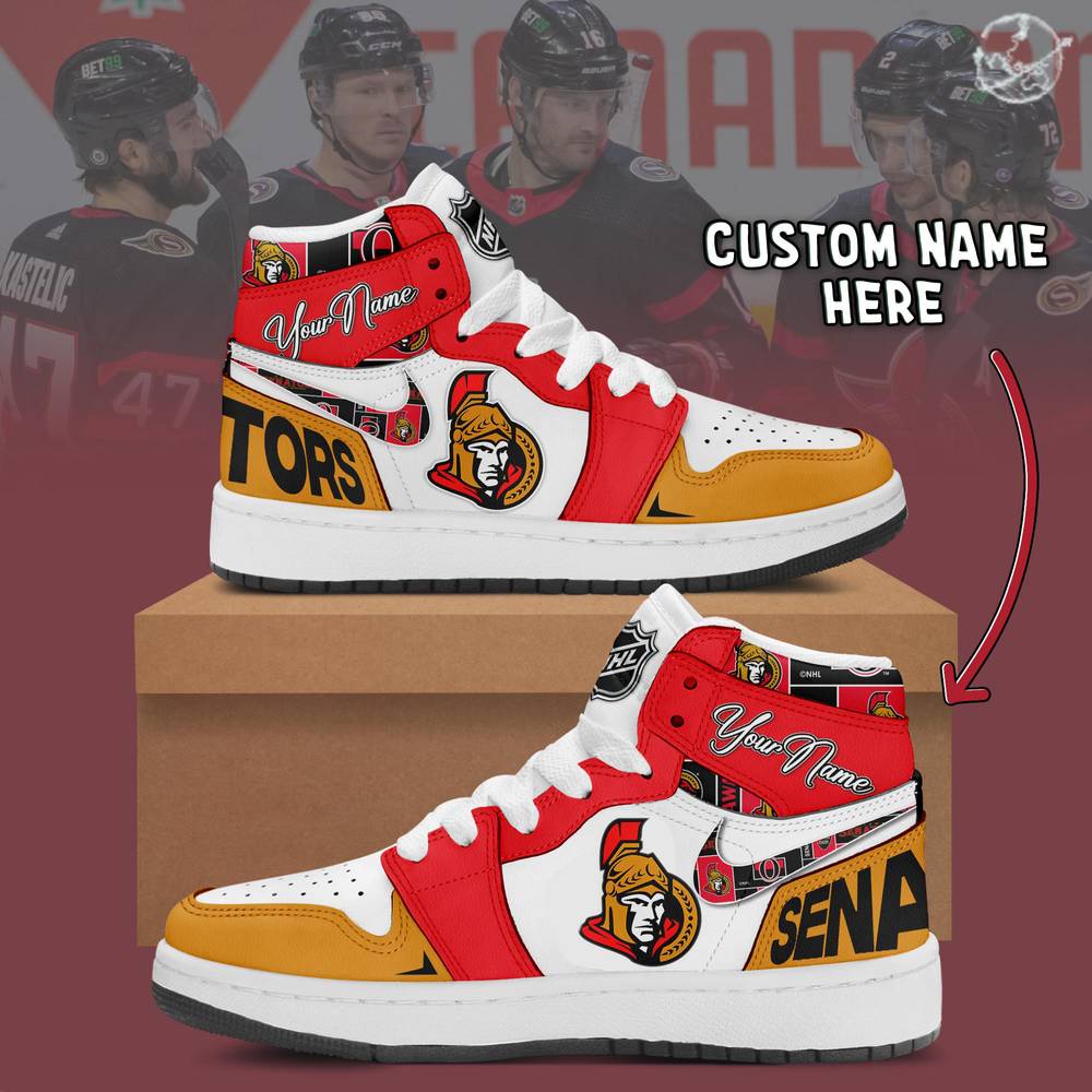 JWFancy Ottawa Senators AJ1 High Sneakers Shoes For Men And Women