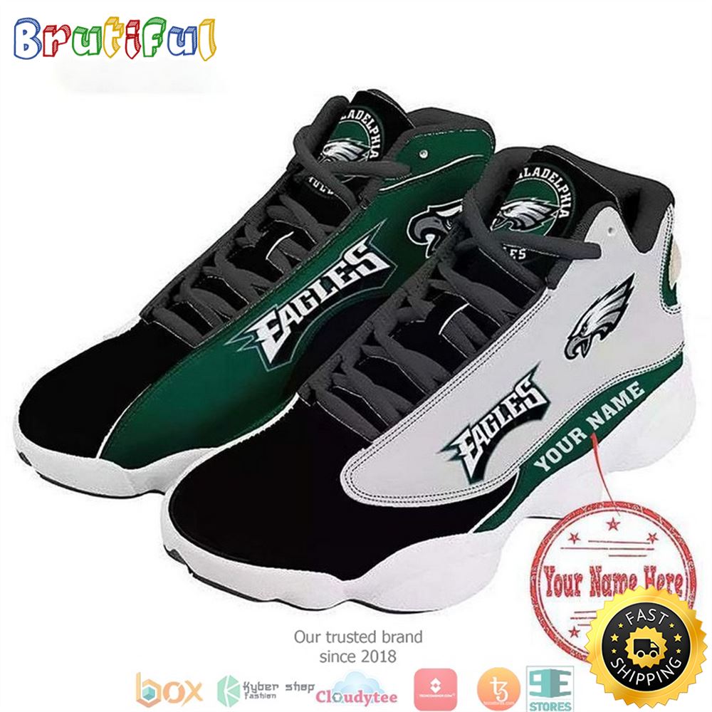 JWFancy Philadelphia Eagles AJ13 Sneakers Shoes For Men And Women