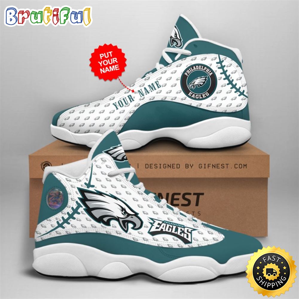 JWFancy Philadelphia Eagles AJ13 Sneakers Shoes For Men And Women